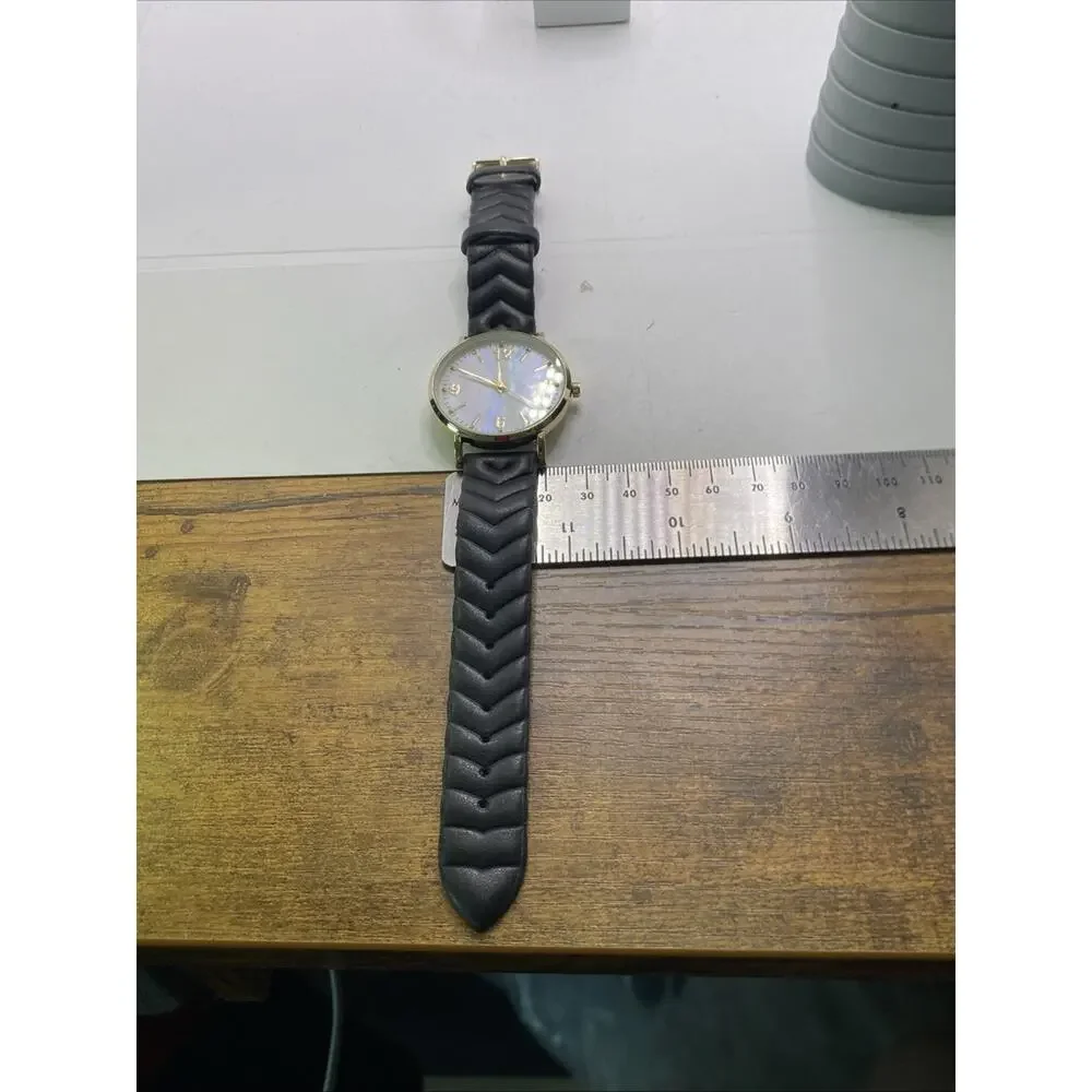 Womens Mop Dial Gold Tone Watch Works New Battery